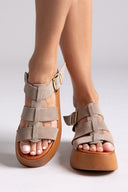 Πλατφόρμες καστόρινες με τοκά Estil - Τάουπε - thefashionproject.gr - Estil