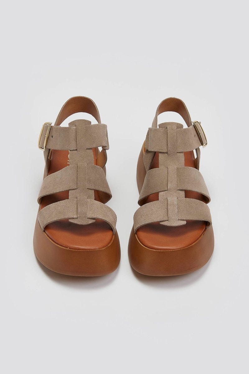Πλατφόρμες καστόρινες με τοκά Estil - Τάουπε - thefashionproject.gr - Estil
