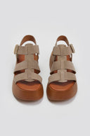 Πλατφόρμες καστόρινες με τοκά Estil - Τάουπε - thefashionproject.gr - Estil
