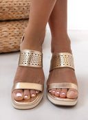 Πλατφόρμες με διάτρητο σχέδιο ERYNN - Χρυσό - thefashionproject.gr - ERYNN