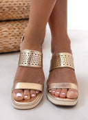 Πλατφόρμες με διάτρητο σχέδιο ERYNN - Χρυσό - thefashionproject.gr - ERYNN