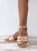 Πλατφόρμες με μπαρέτα ERYNN - Χρυσό - thefashionproject.gr - ERYNN