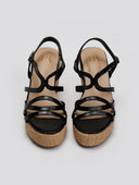 Πλατφόρμες με ψάθα στη σόλα ERYNN - Μαύρο - thefashionproject.gr - ERYNN
