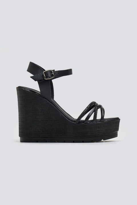 Platforms Rhinestones - Black