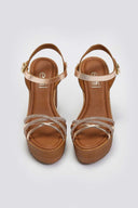 Πλατφόρμες με στρας Estil - Χαλκός - thefashionproject.gr - Estil
