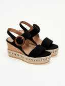 Πλατφόρμες με ξύλινο τοκά ERYNN - Μαύρο - thefashionproject.gr - ERYNN
