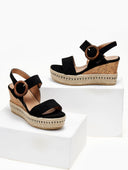Πλατφόρμες με ξύλινο τοκά ERYNN - Μαύρο - thefashionproject.gr - ERYNN