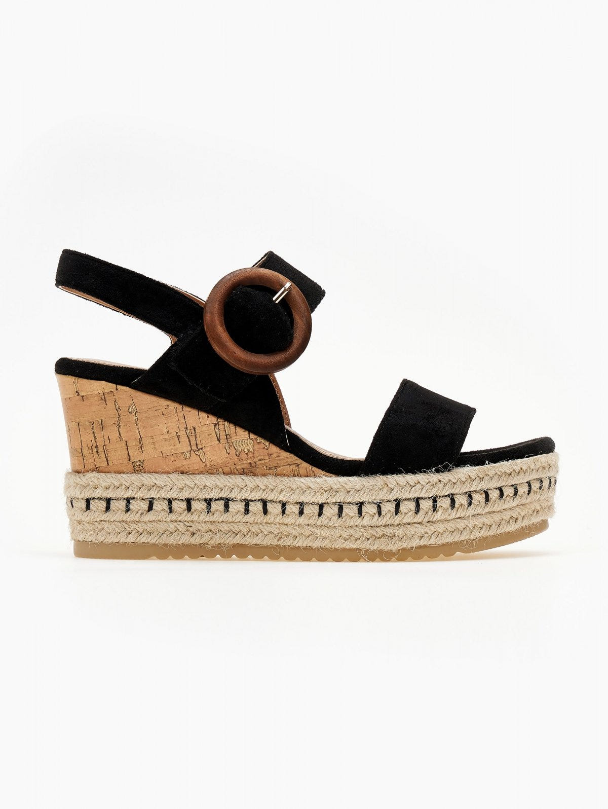 Πλατφόρμες με ξύλινο τοκά ERYNN - Μαύρο - thefashionproject.gr - ERYNN