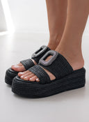 Πλατφόρμες ψάθινες με στρας Mariella Fabiani 2422/05