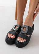 Πλατφόρμες ψάθινες με στρας Mariella Fabiani 2422/05