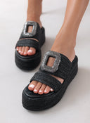 Πλατφόρμες ψάθινες με στρας Mariella Fabiani 2422/05