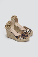 Πλατφόρμες σατέν με print CORINA - Leopard - thefashionproject.gr - CORINA