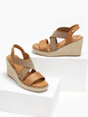 Πλατφόρμες suede με crossover λάστιχα Xti 142326 - Κάμελ - thefashionproject.gr - Xti Footwear