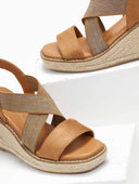 Πλατφόρμες suede με crossover λάστιχα Xti 142326 - Κάμελ - thefashionproject.gr - Xti Footwear