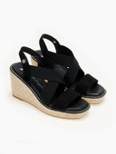 Πλατφόρμες suede με crossover λάστιχα Xti 142326 - Μαύρο - thefashionproject.gr - Xti Footwear