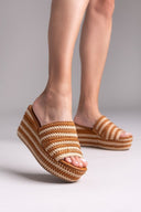 Πλατφόρμες σχοίνινες CARMELA 162237 - Κάμελ - thefashionproject.gr - CARMELA
