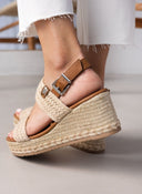 Πλατφόρμες σχοίνινες Refresh 171732 - Μπεζ - thefashionproject.gr - Refresh