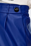 ONLY - Pleated Mini Skirt Button Detail - Blue