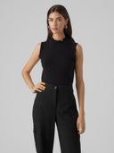Πλεκτό αμάνικο τοπ Vero Moda 10297855 - Μαύρο - thefashionproject.gr - VERO MODA