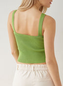 Crop top πλεκτό με άνοιγμα