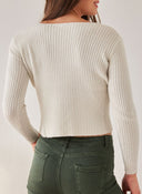 Πλεκτό με μεταλλική κλωστή - Λευκό - thefashionproject.gr - The Fashion Project