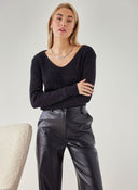 Πλεκτό με μεταλλική κλωστή - Μαύρο - thefashionproject.gr - The Fashion Project