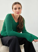 Πλεκτό με μεταλλική κλωστή - Πράσινο - thefashionproject.gr - The Fashion Project