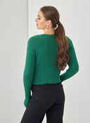 Πλεκτό με μεταλλική κλωστή - Πράσινο - thefashionproject.gr - The Fashion Project