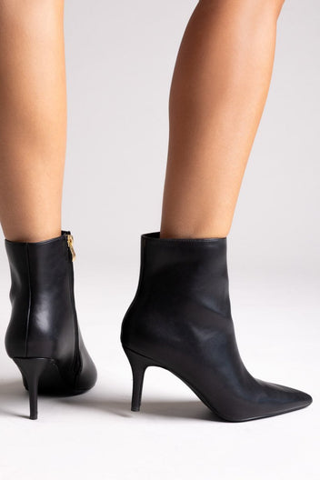 Pointed Ankle Boots with Stiletto Heel - Black Matte - thefashionproject.gr - BOTEGGA 22