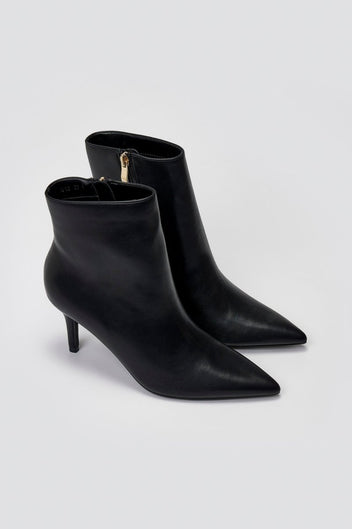 Pointed Ankle Boots with Stiletto Heel - Black Matte - thefashionproject.gr - BOTEGGA 22