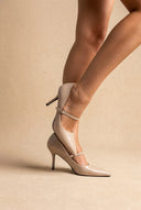 BOTEGGA 22 - Pointed Mary Jane Pumps Slim Heel - Beige Matte
