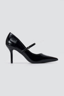 BOTEGGA 22 - Pointed Mary Jane Pumps Slim Heel - Black Matte