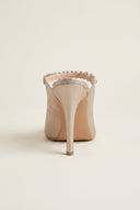 IRIS - Pointed Mules Slim Heel - Gold Metallic