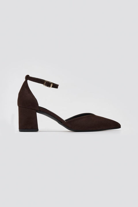 Pointed Pumps Side Cut - Brown Suede
