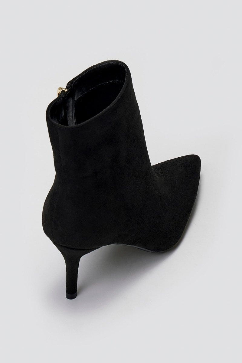 Pointed Suede Ankle Boots - Black Suede - thefashionproject.gr - BOTEGGA 22
