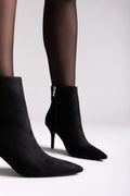 Pointed Suede Ankle Boots - Black Suede - thefashionproject.gr - BOTEGGA 22
