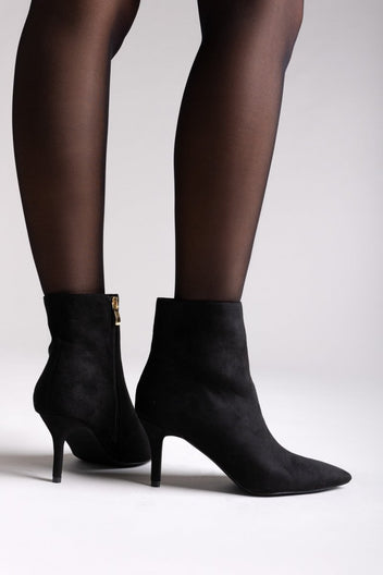 Pointed Suede Ankle Boots - Black Suede - thefashionproject.gr - BOTEGGA 22