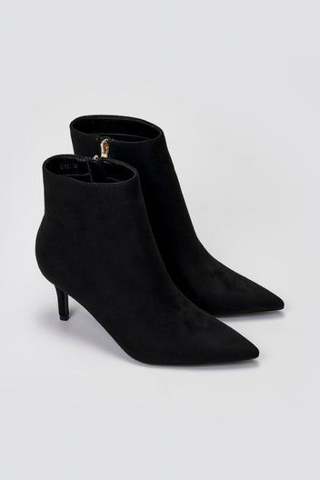 Pointed Suede Ankle Boots - Black Suede - thefashionproject.gr - BOTEGGA 22