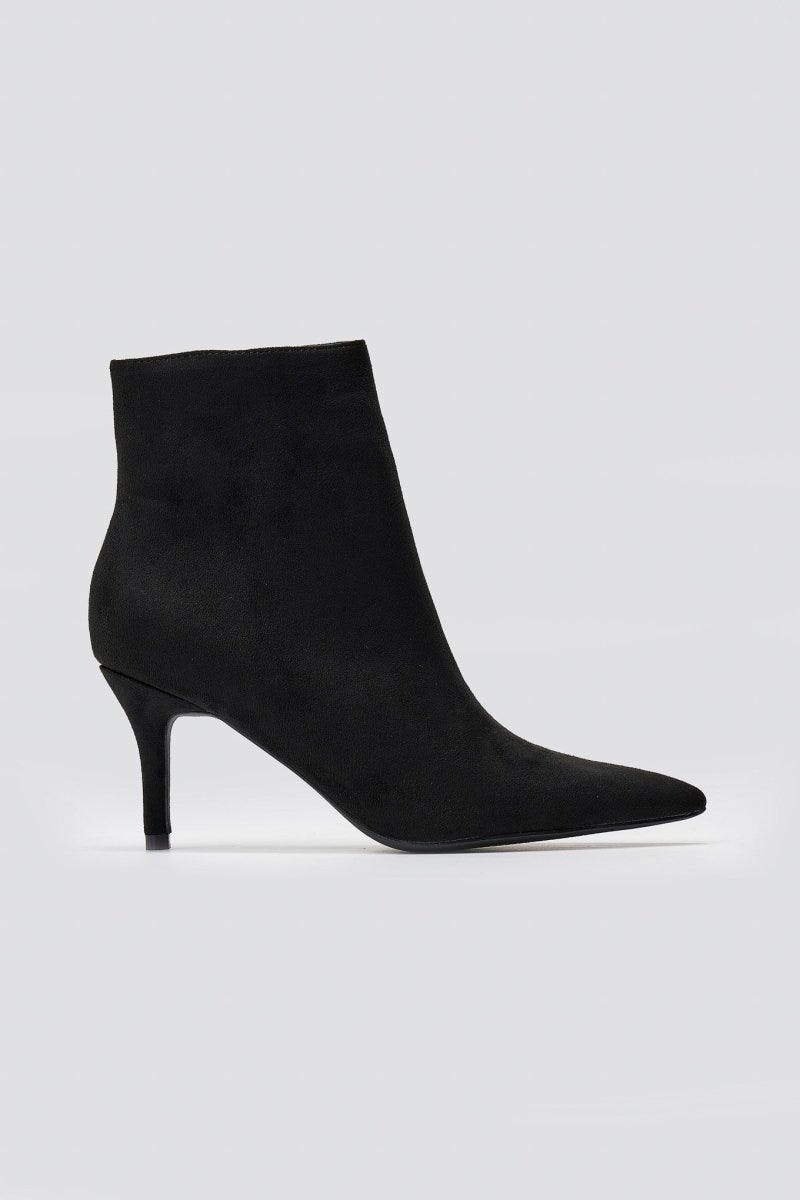 Pointed Suede Ankle Boots - Black Suede - thefashionproject.gr - BOTEGGA 22