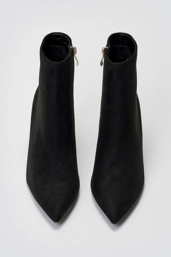 Pointed Suede Ankle Boots - Black Suede - thefashionproject.gr - BOTEGGA 22
