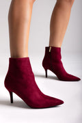 Pointed Suede Ankle Boots - Burgundy Suede - thefashionproject.gr - BOTEGGA 22