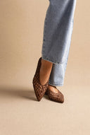 CORINA - Pointed Toe Ballet Flats - Tan Matte
