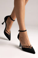 Pointed - Toe Heels TFP - Black Suede - thefashionproject.gr - TFP