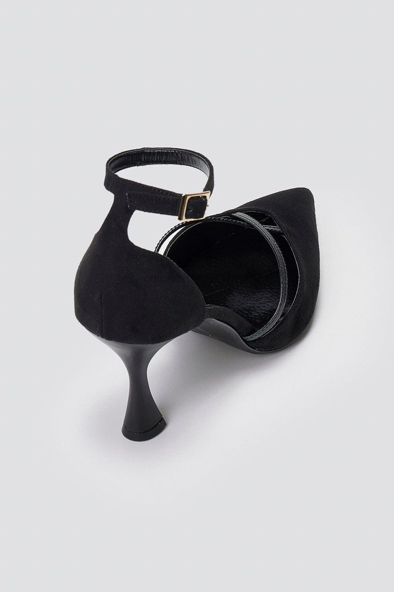 Pointed - Toe Heels TFP - Black Suede - thefashionproject.gr - TFP