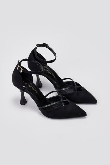 Pointed - Toe Heels TFP - Black Suede - thefashionproject.gr - TFP