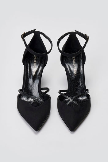 Pointed - Toe Heels TFP - Black Suede - thefashionproject.gr - TFP