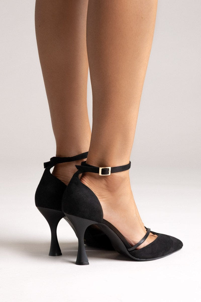 Pointed - Toe Heels TFP - Black Suede - thefashionproject.gr - TFP