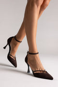 Pointed - Toe Heels TFP - Brown Suede - thefashionproject.gr - TFP