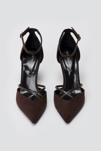 Pointed - Toe Heels TFP - Brown Suede - thefashionproject.gr - TFP