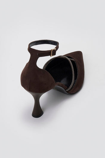 Pointed - Toe Heels TFP - Brown Suede - thefashionproject.gr - TFP